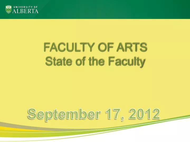 faculty of arts state of the faculty