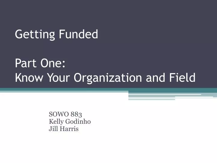 getting funded part one know your organization and field
