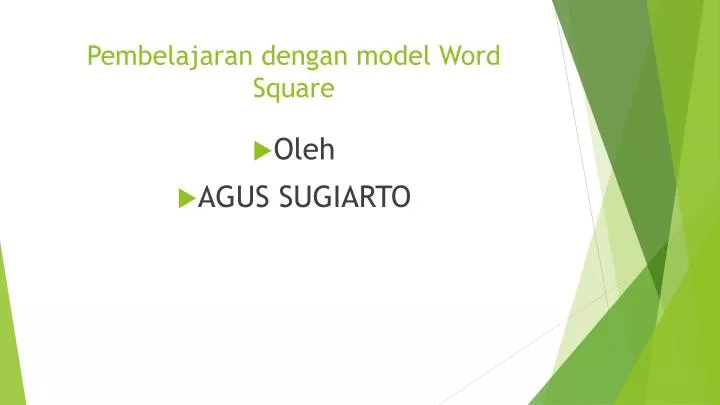 pembelajaran dengan model word square