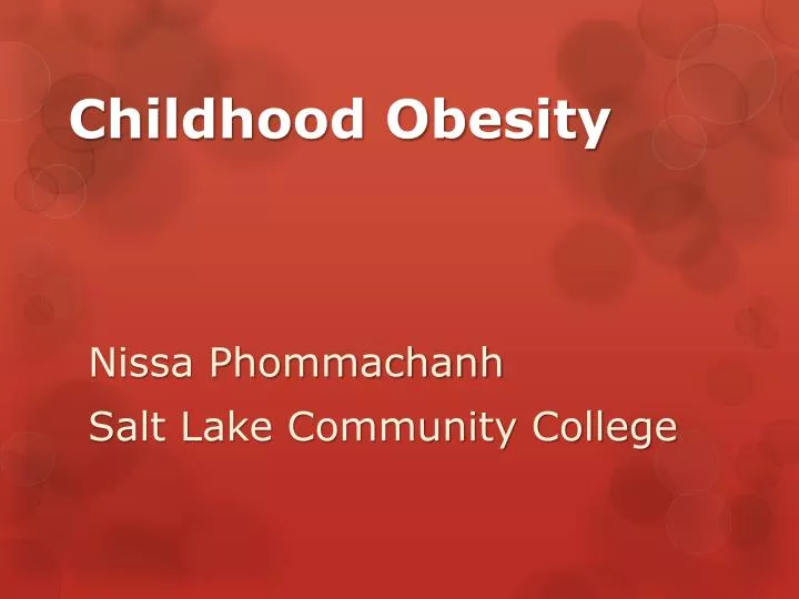 childhood obesity