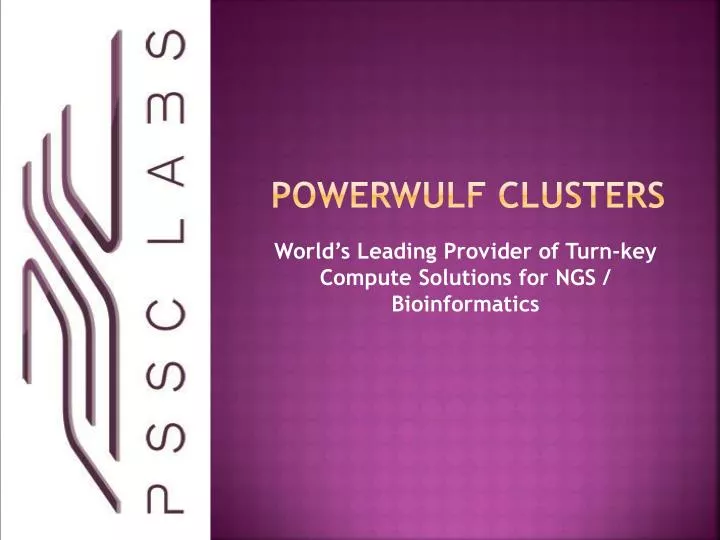 powerwulf clusters