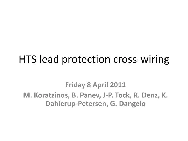 hts lead protection cross wiring