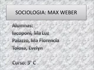sociologia max weber