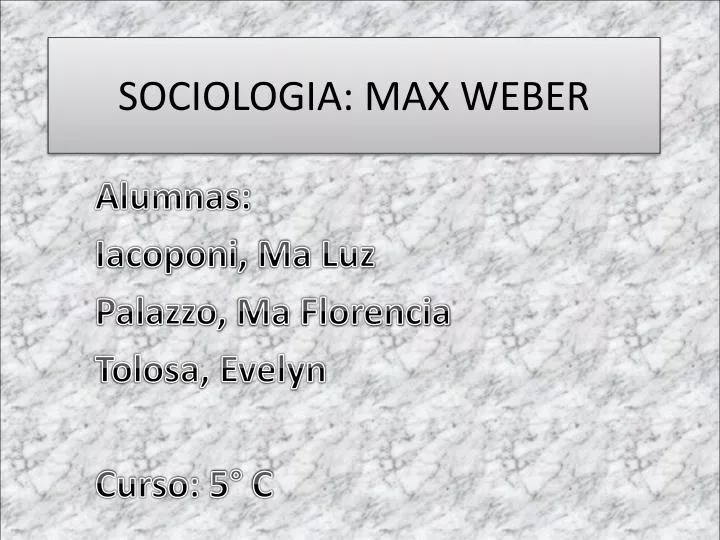 sociologia max weber