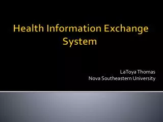 Health Information Exchange System