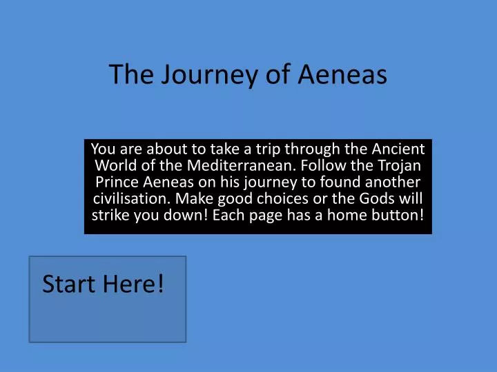 the journey of aeneas