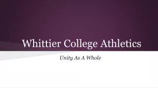 Whittier College Athletics