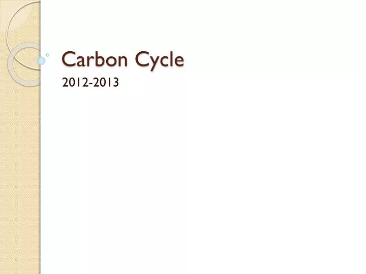 carbon cycle