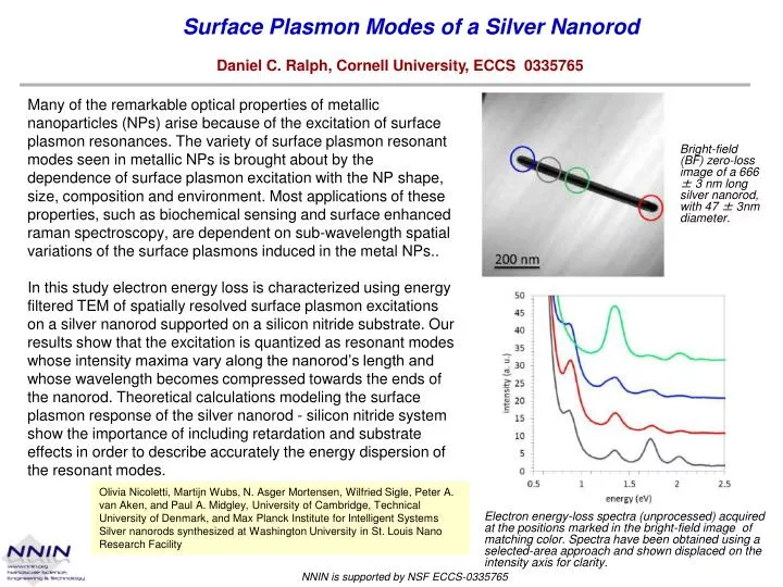 surface plasmon modes of a silver nanorod