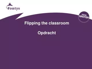 flipping the classroom opdracht