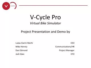V-Cycle Pro Virtual Bike Simulator Project Presentation and Demo by