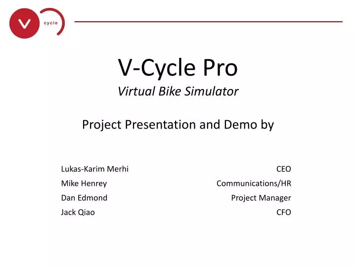 v cycle pro virtual bike simulator project presentation and demo by