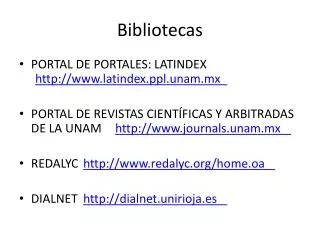 bibliotecas