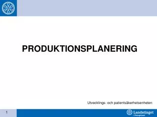 produktionsplanering