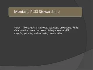 Montana PLSS Stewardship