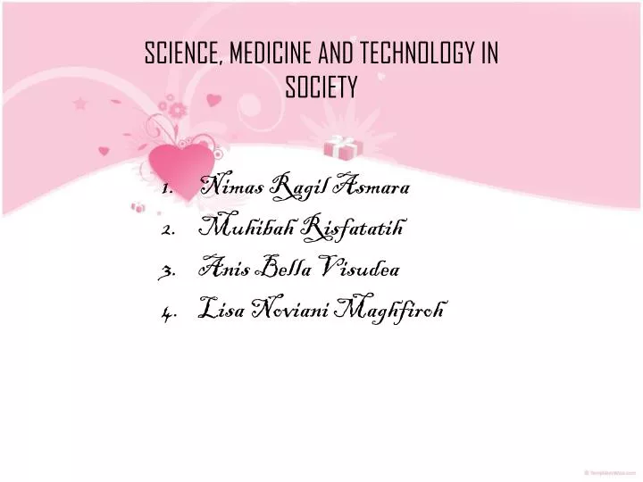 science medicine and technology in society
