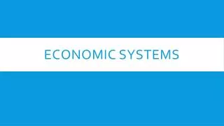 Economic Systems