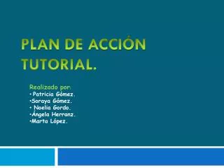 plan de acci n tutorial