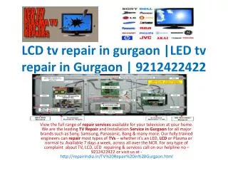 TV repair in gurgaon | LCD repair in Gurgaon |9212422422