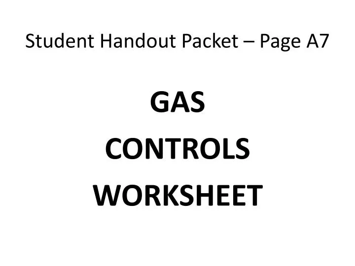 student handout packet page a7