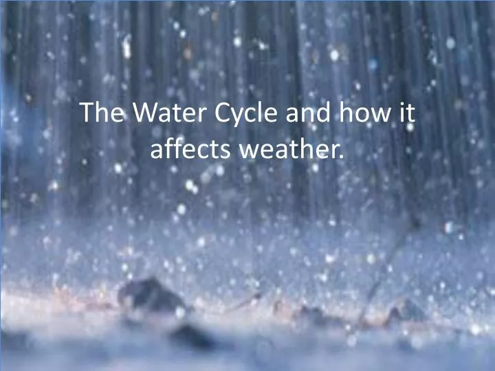 the water cycle and how it affects weather