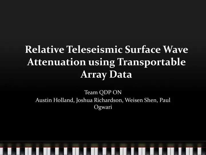 relative teleseismic surface wave attenuation using transportable array data