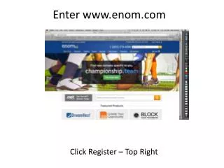 Enter enom