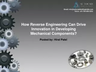 Use Reverse Engineering to Develop Mechanical Components