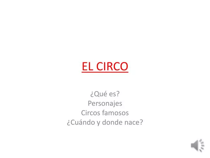 el circo