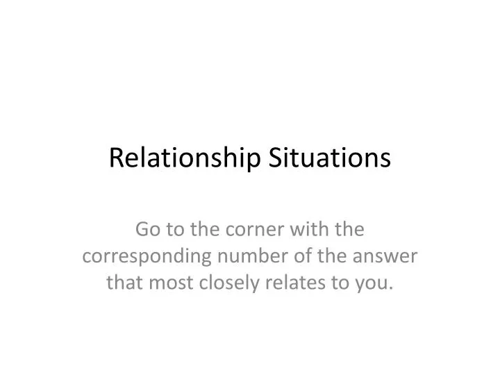 relationship situations