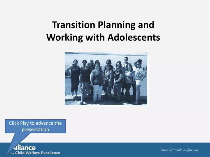 transition planning and working with adolescents