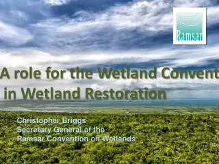 A role for the Wetland Convention in Wetland Restoration