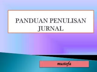 panduan penulisan jurnal
