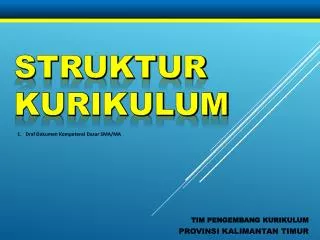 struktur kurikulum