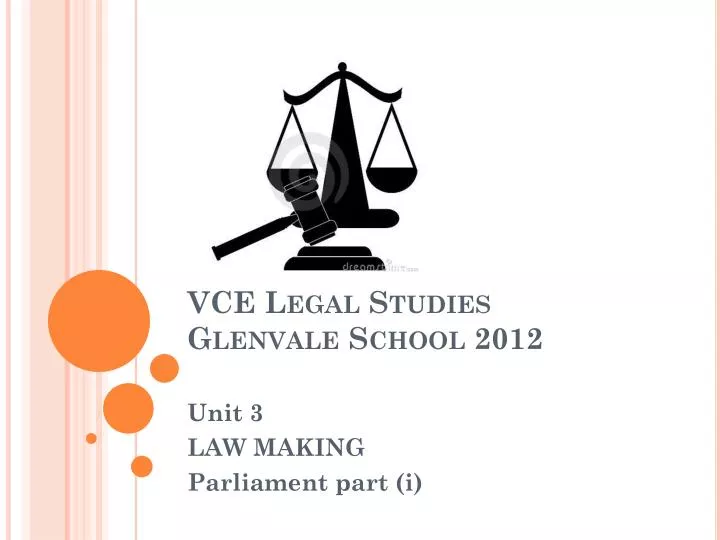 vce legal studies glenvale school 2012
