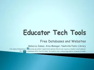 Educator Tech Tools