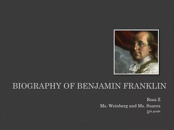 biography of benjamin franklin