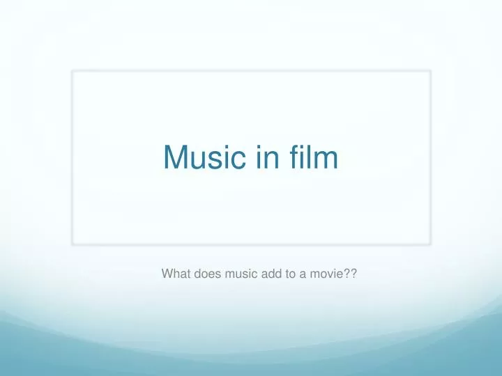 music in film