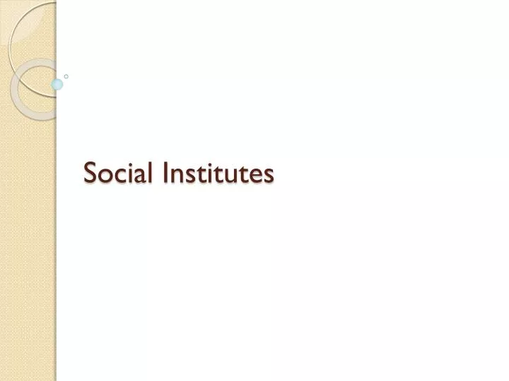 social institutes