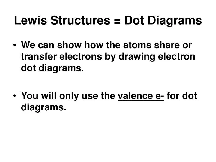 lewis structures dot diagrams