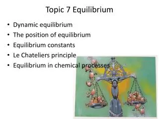 Topic 7 Equilibrium