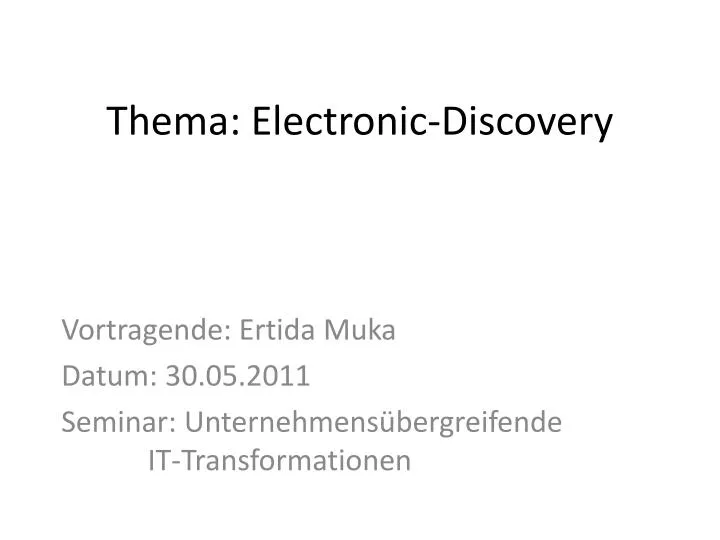 thema electronic discovery