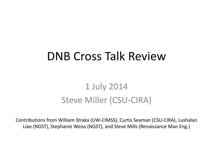 dnb cross talk review