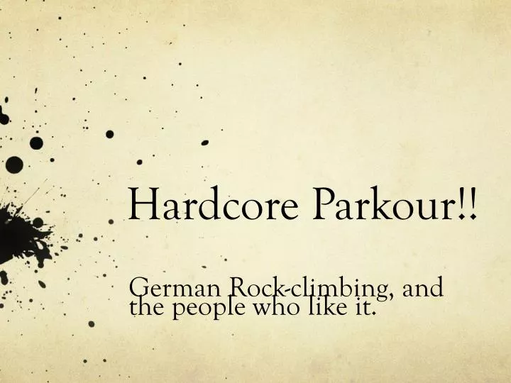 hardcore parkour