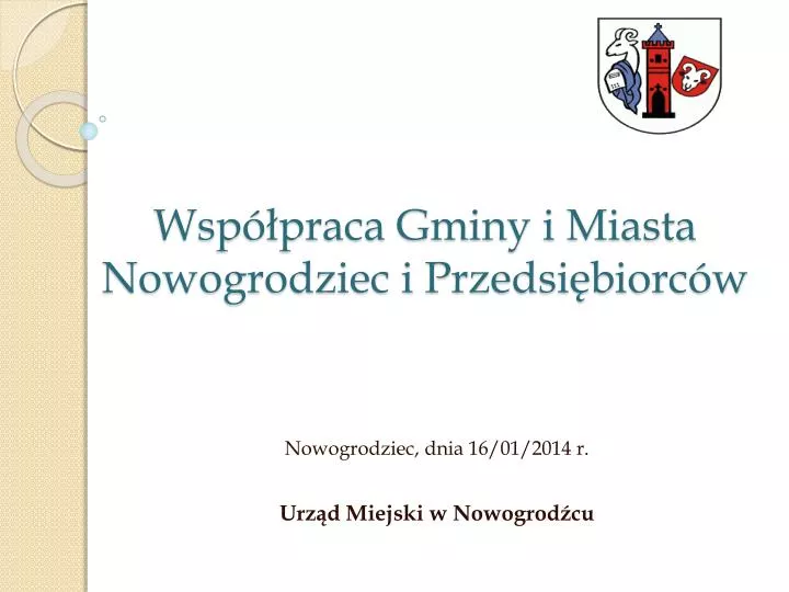 wsp praca gminy i miasta nowogrodziec i przedsi biorc w