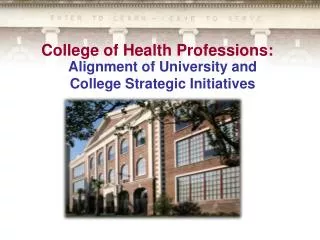 College of Health Professions: