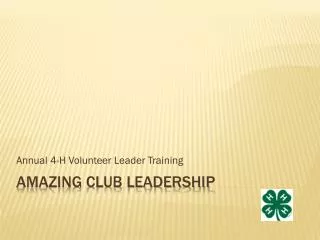 Amazing Club Leadership