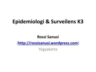 epidemiologi surveilens k3