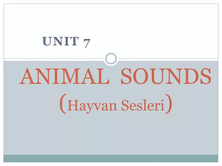 animal sounds hayvan sesleri