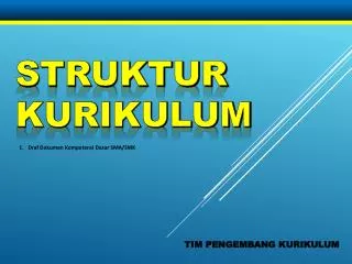 struktur kurikulum